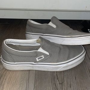 size 7 women’s gray vans, slip ons